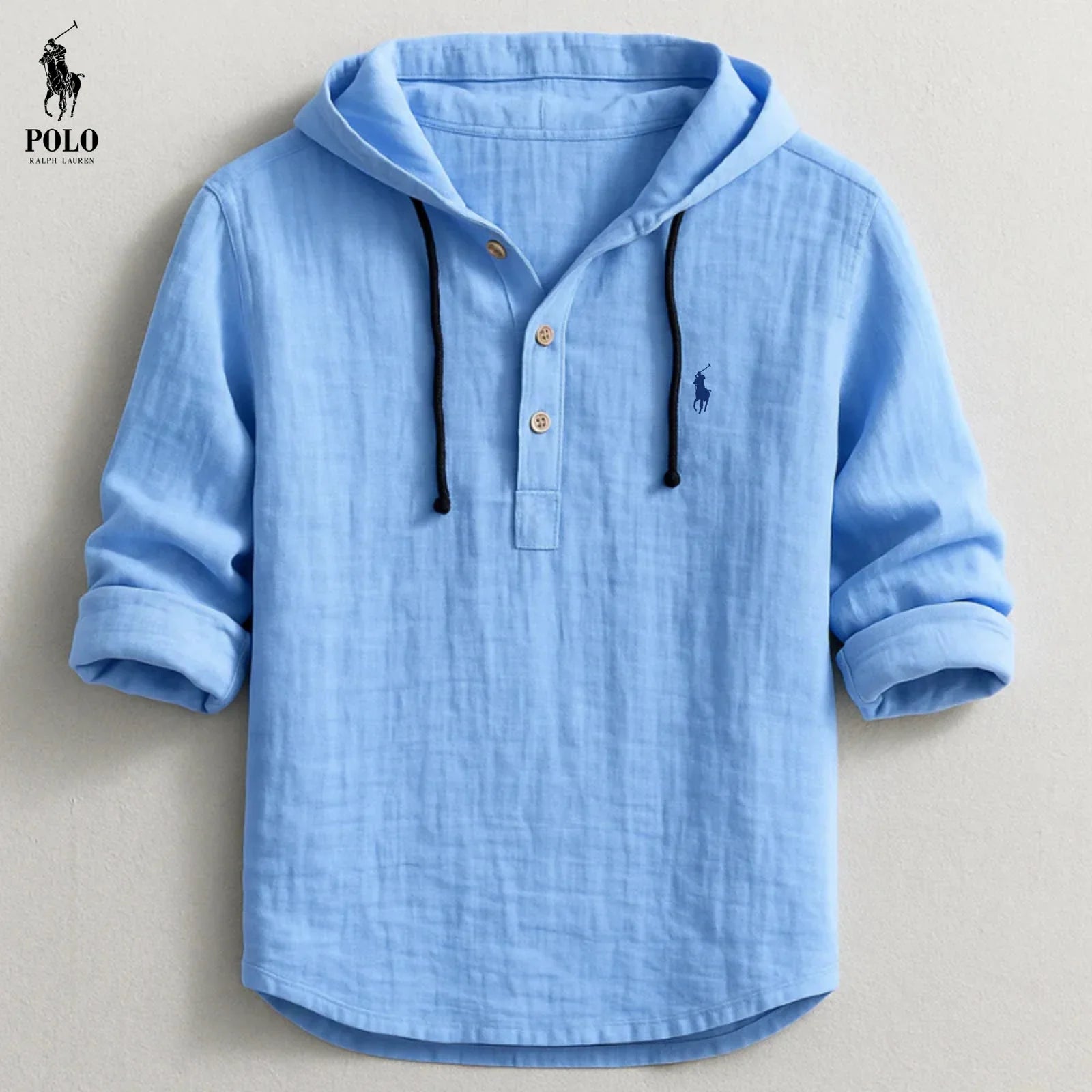ᏒᎪᏞᏢᎻ ᏞᎪՍᏒЕΝ - Camicia con cappuccio in lino di alta qualità