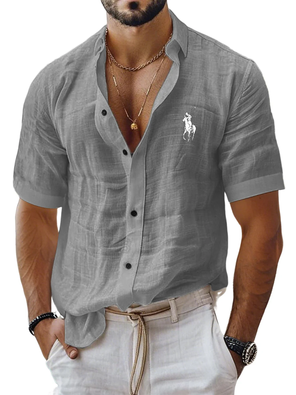 ᏒᎪᏞᏢᎻ ᏞᎪՍᏒЕΝ - Camicia di lino Cool Comfort