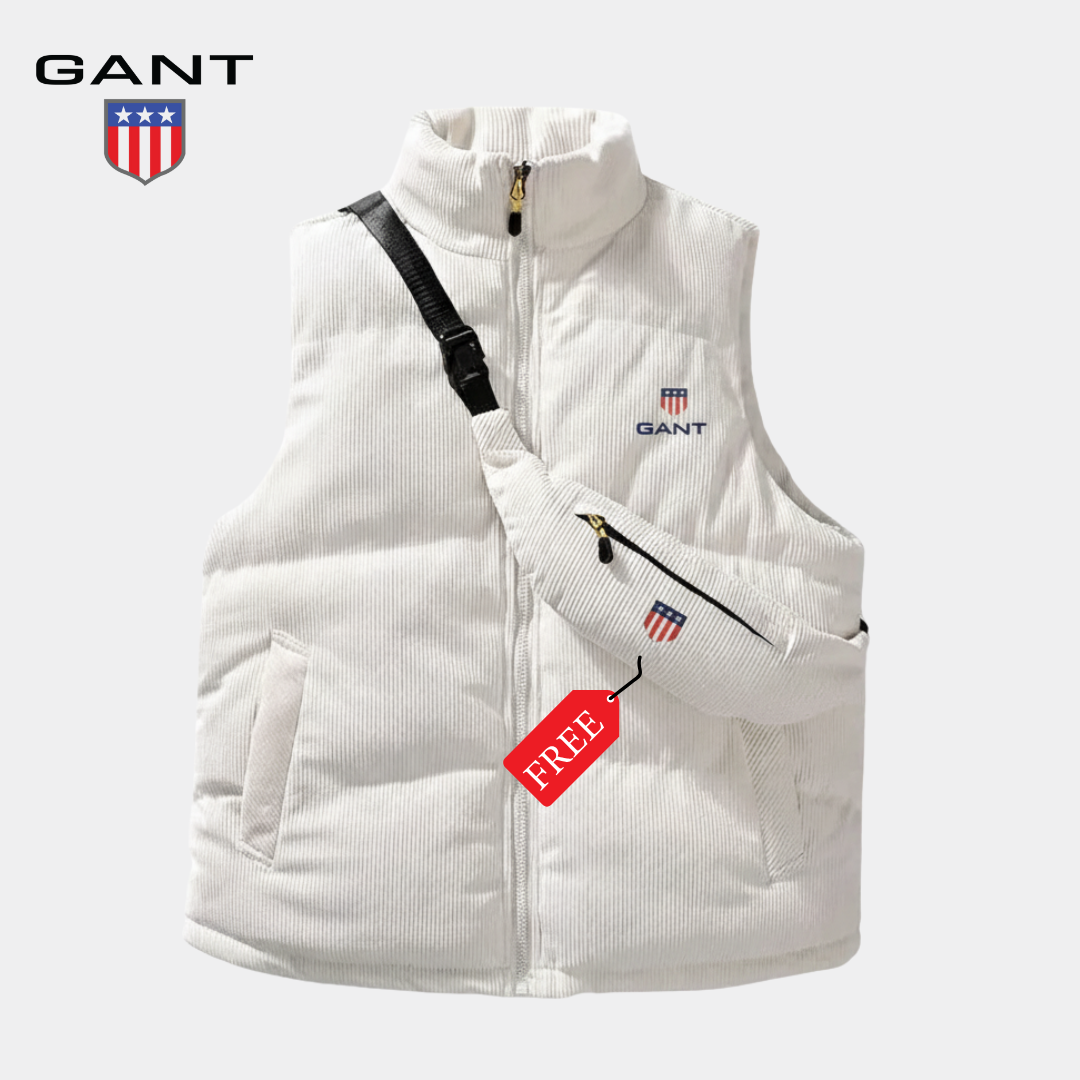 GᎪΝᎢ - Gilet imbottito in velluto a coste + borsa GRATIS