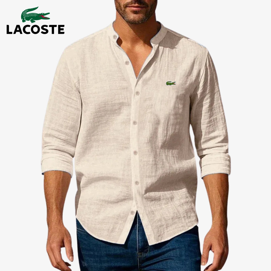ᏞΑᏟОՏᎢΕ – Camicia elegante con collo rigido
