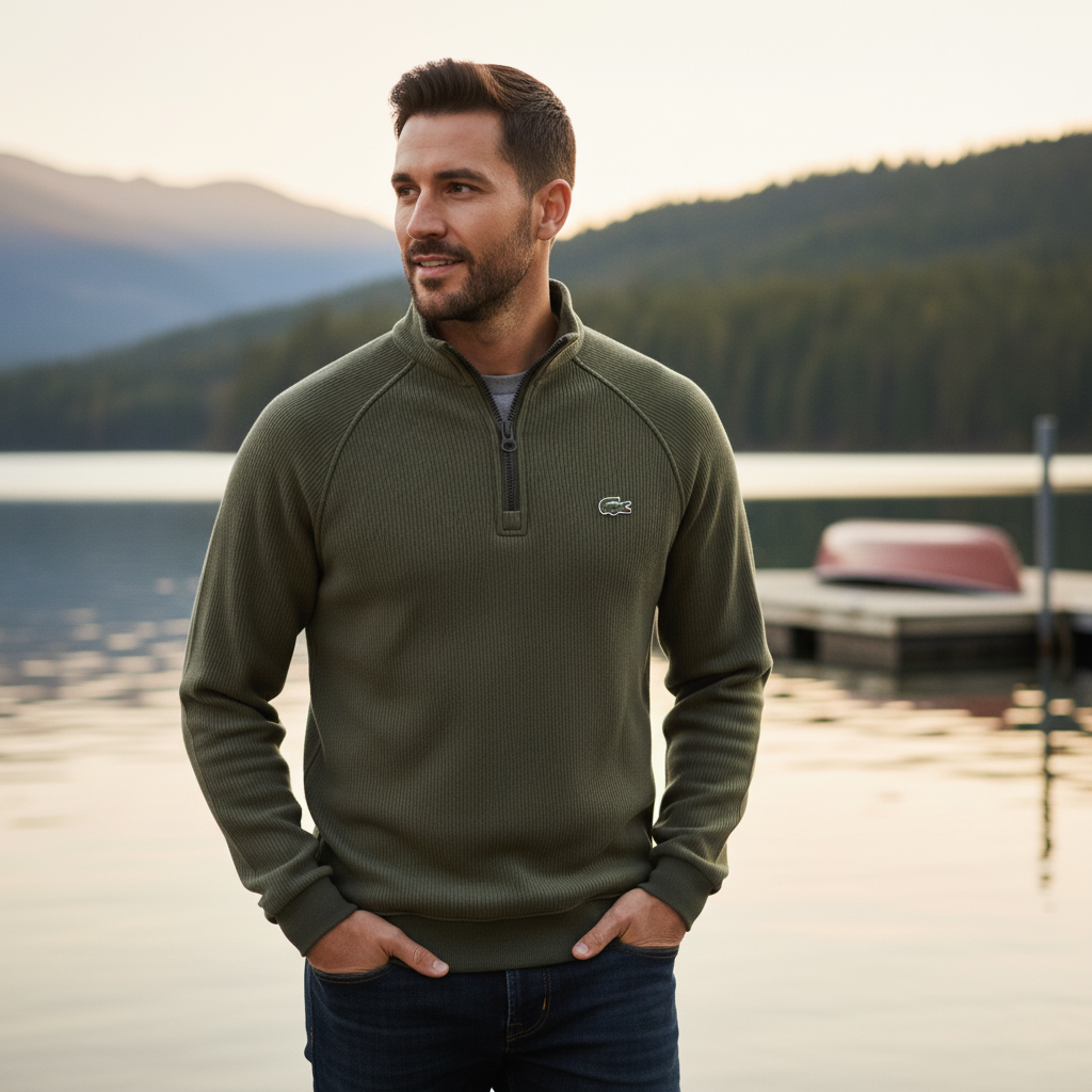 ᏞΑᏟОՏᎢΕ – Maglione Premium con Mezza Zip