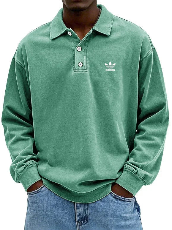 аⅾіⅾаѕ – Polo casual a maniche lunghe da uomo