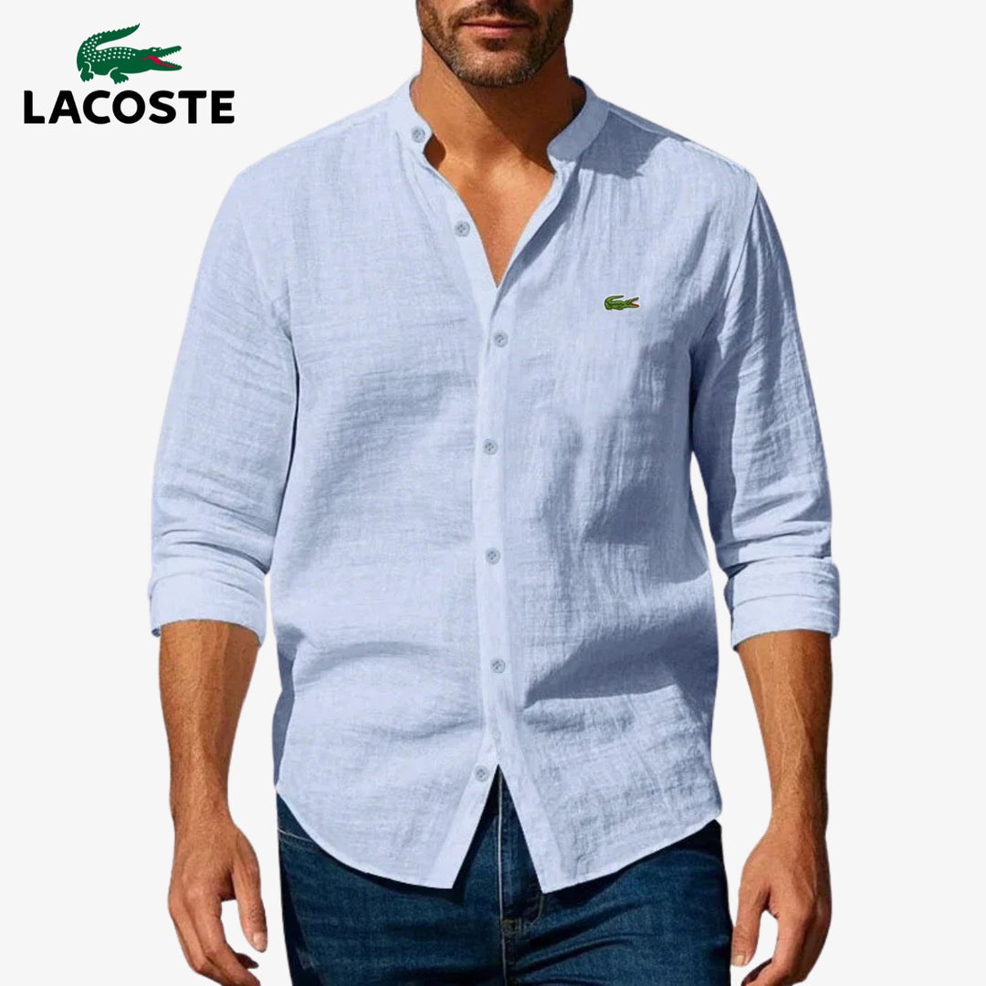 ᏞΑᏟОՏᎢΕ – Camicia elegante con collo rigido