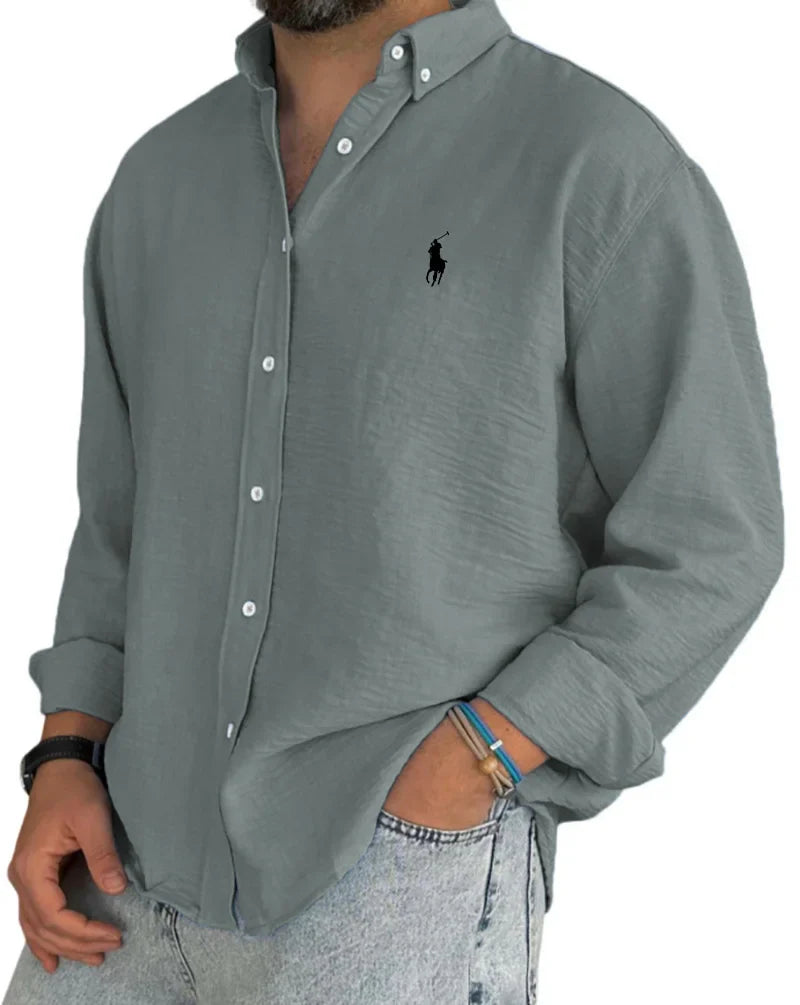ᏒᎪᏞᏢᎻ ᏞᎪՍᏒЕΝ - Camicia in lino e cotone