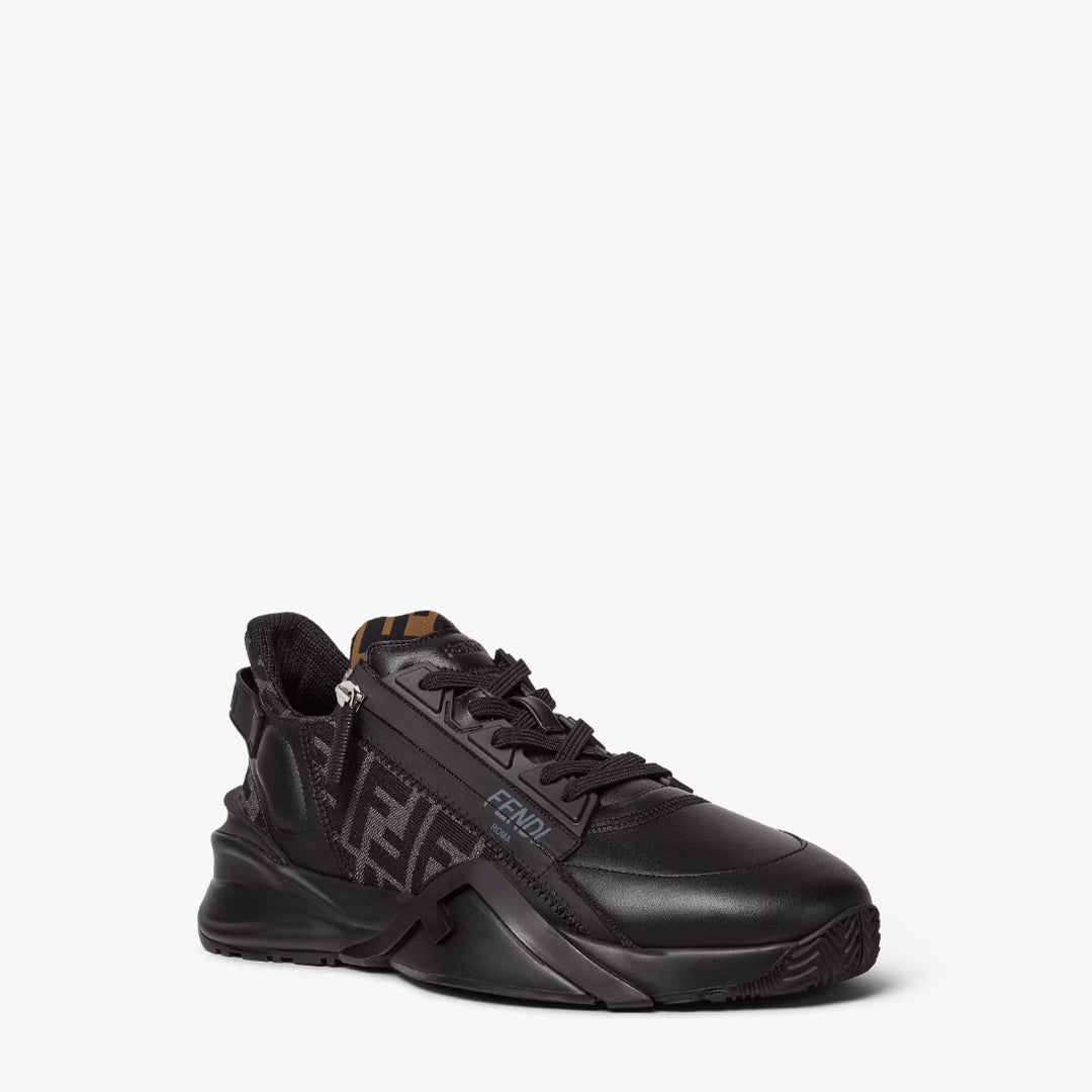ϜᎬΝᎠI - Sneakers in pelle nera e rete