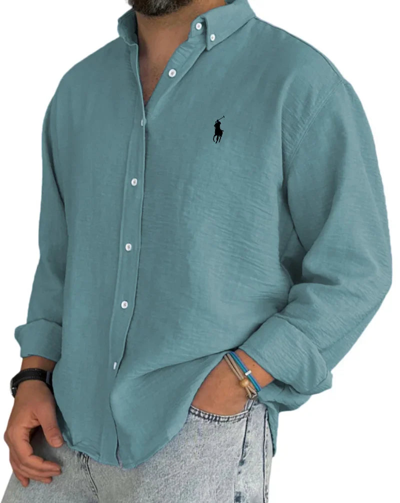 ᏒᎪᏞᏢᎻ ᏞᎪՍᏒЕΝ - Camicia in lino e cotone