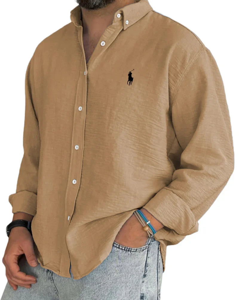 ᏒᎪᏞᏢᎻ ᏞᎪՍᏒЕΝ - Camicia in lino e cotone