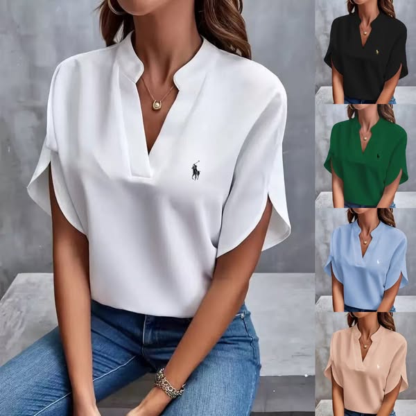 RALPH LAUREN - Camicia con collo a V