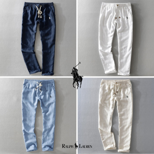 ᏒᎪᏞᏢᎻ ᏞᎪՍᏒЕΝ - Pantaloni casual in lino