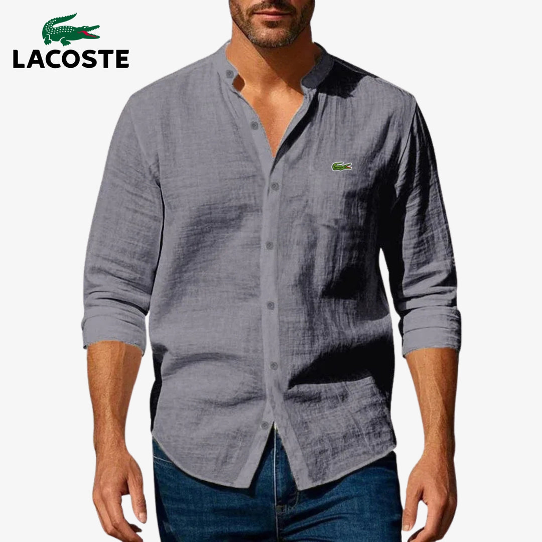 ᏞΑᏟОՏᎢΕ – Camicia elegante con collo rigido