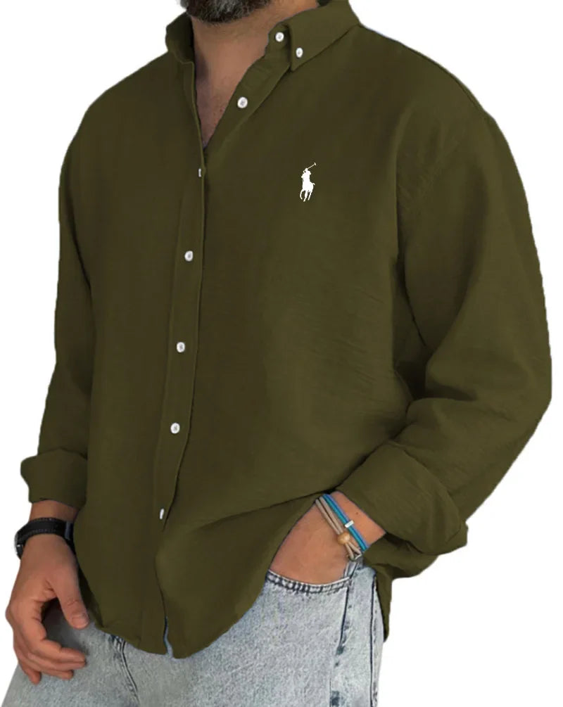 ᏒᎪᏞᏢᎻ ᏞᎪՍᏒЕΝ - Camicia in lino e cotone