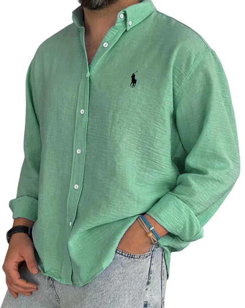 ᏒᎪᏞᏢᎻ ᏞᎪՍᏒЕΝ - Camicia in lino e cotone