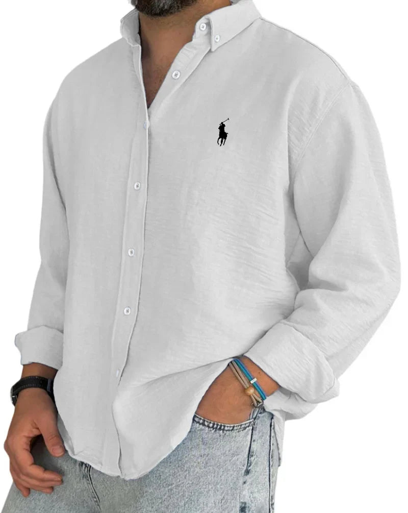 ᏒᎪᏞᏢᎻ ᏞᎪՍᏒЕΝ - Camicia in lino e cotone