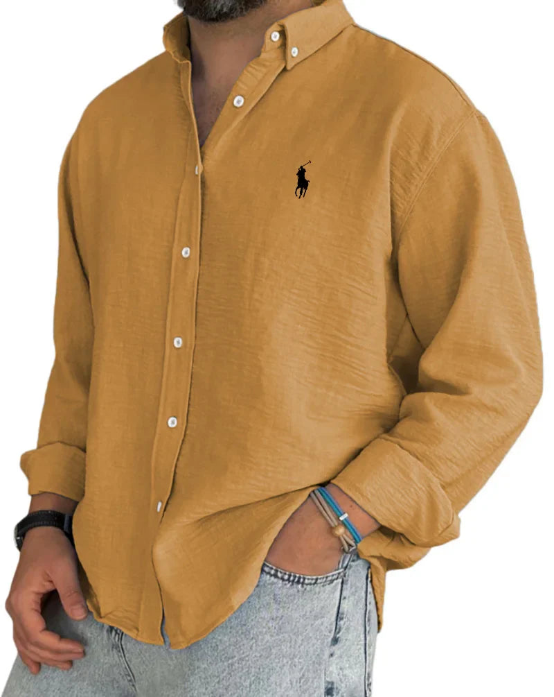 ᏒᎪᏞᏢᎻ ᏞᎪՍᏒЕΝ - Camicia in lino e cotone