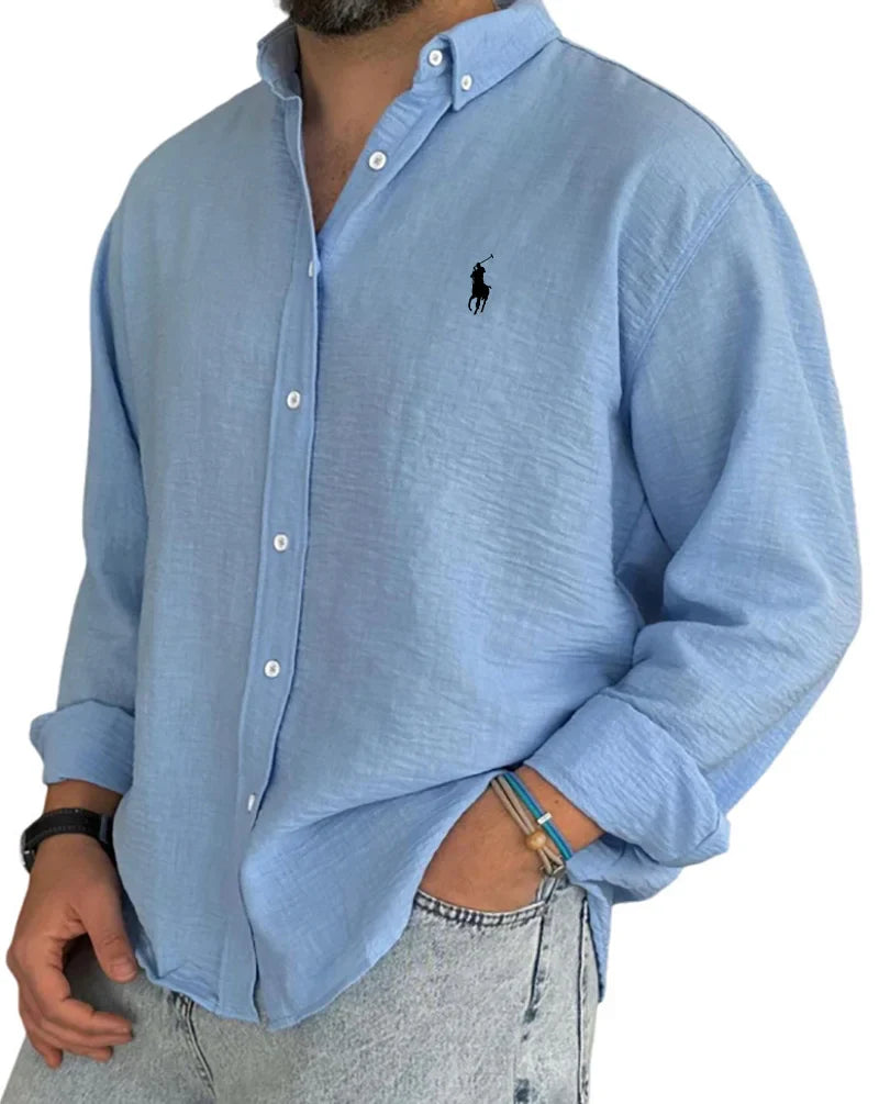 ᏒᎪᏞᏢᎻ ᏞᎪՍᏒЕΝ - Camicia in lino e cotone