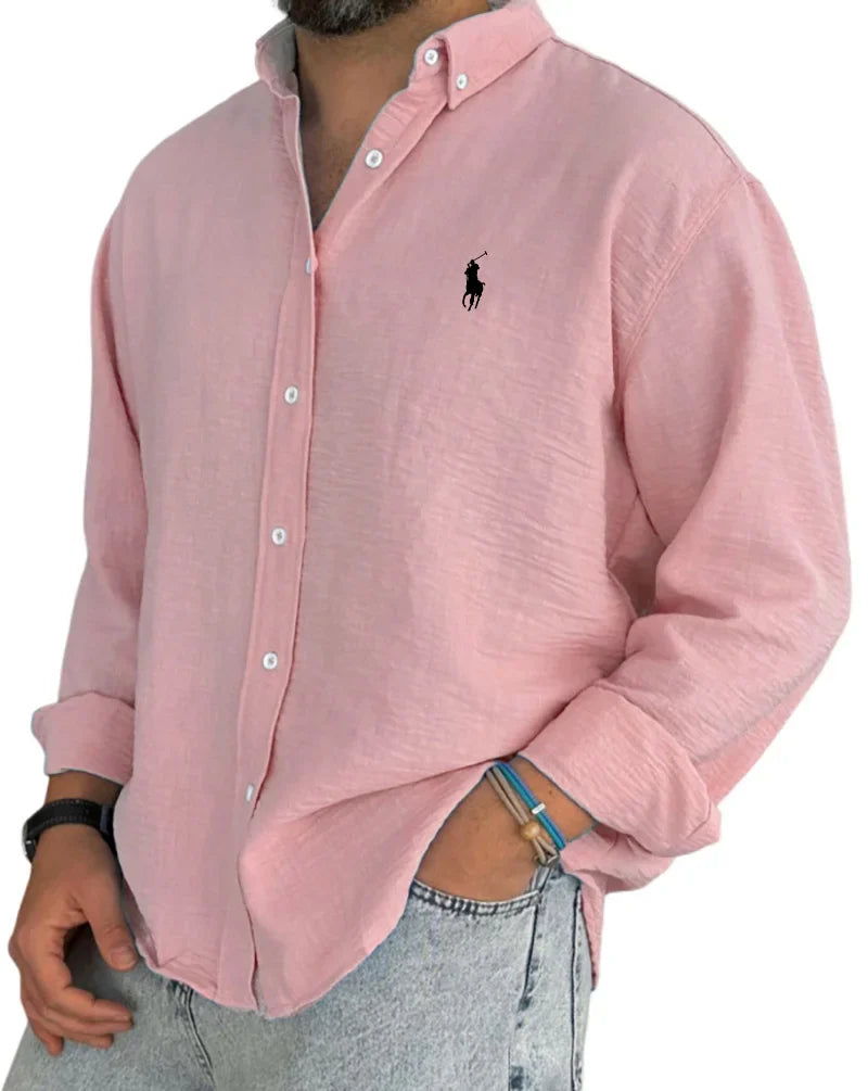 ᏒᎪᏞᏢᎻ ᏞᎪՍᏒЕΝ - Camicia in lino e cotone